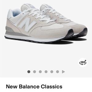New Balance Classics Gray and White Men's Shoes